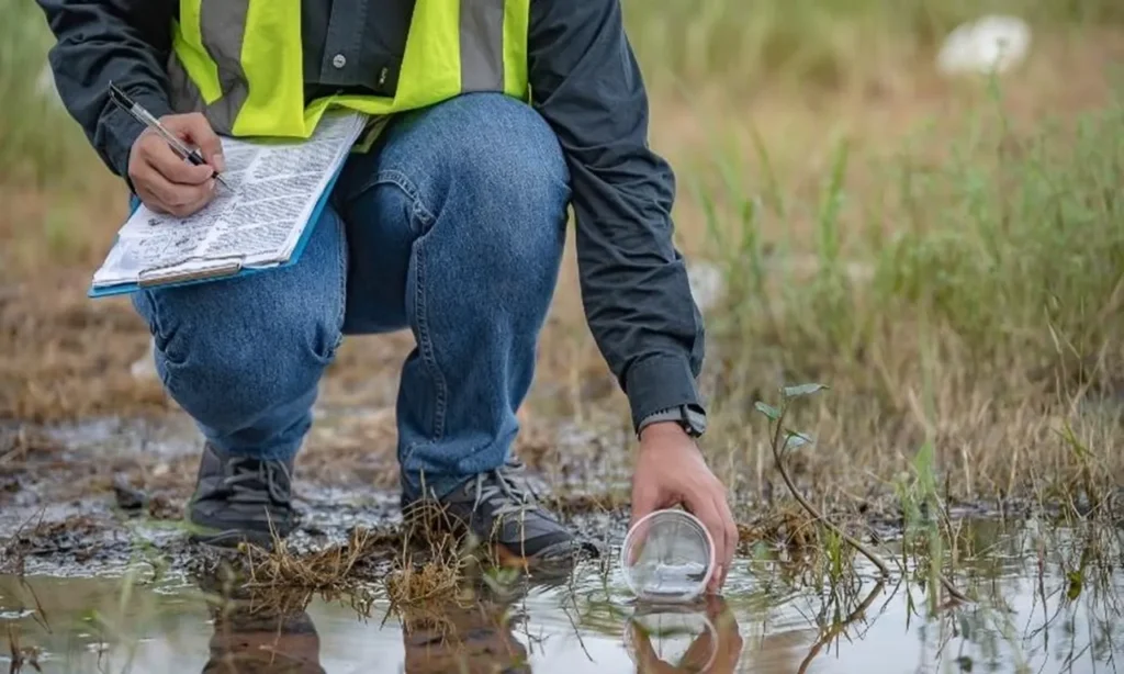 Professional Water Rights Lawyer discussing legal water ownership and dispute resolution with property owners in the USA